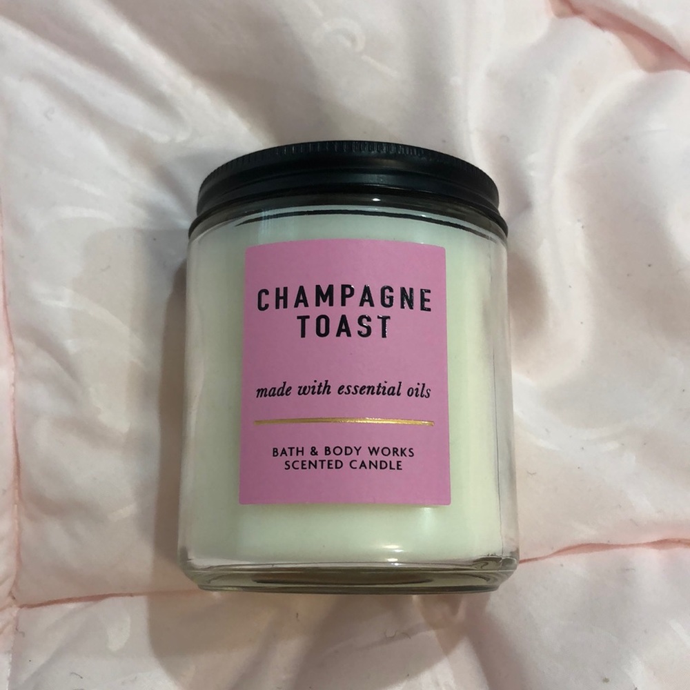 champagne toast candle